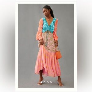 Farm x Anthropologie Cutout Maxi Dress, size L